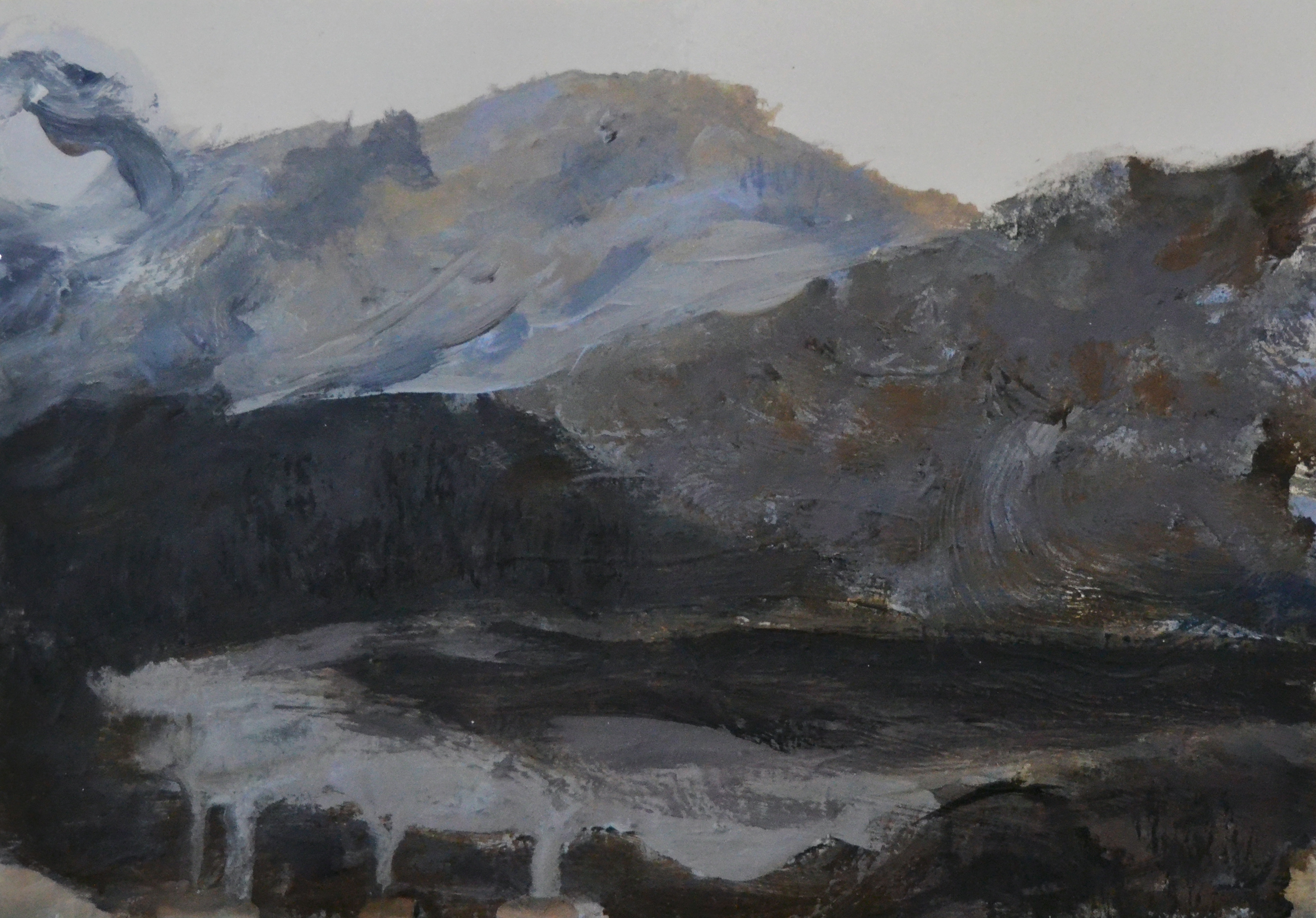 Nonsynchronous Forms  series #8, mixed media on paper, 16,7x20,7 cm, 2014