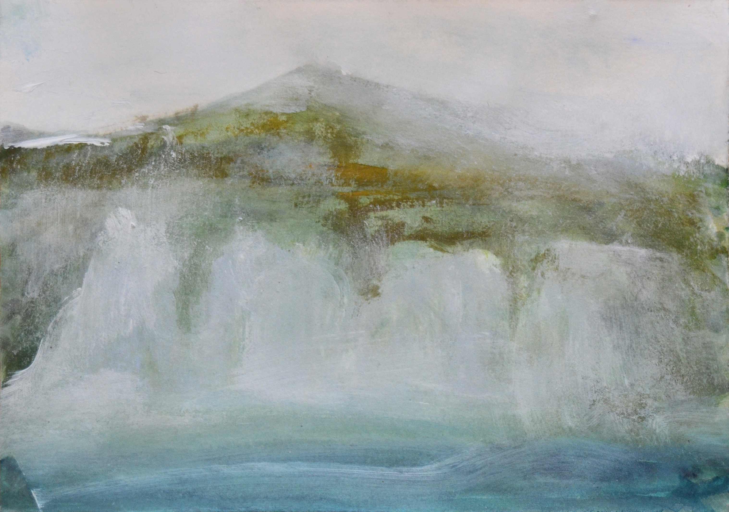 Stained Sky #2, mixed media on paper, 14,5x21 cm, 2015